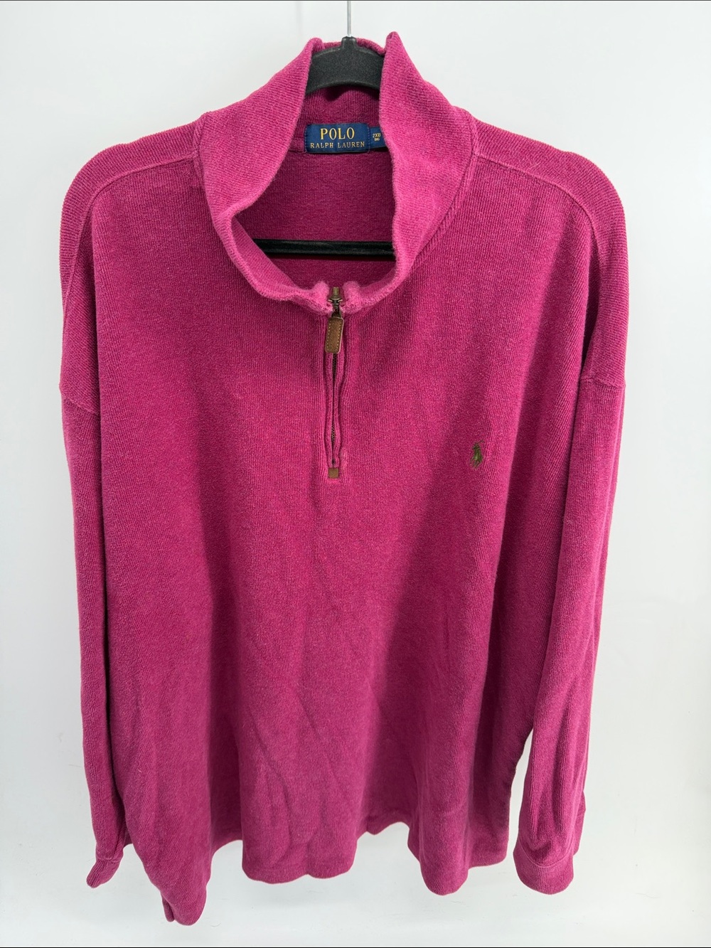 Polo Ralph Lauren Estate Rib 1/4 zip mock neck pullover sweater top sz 2XB